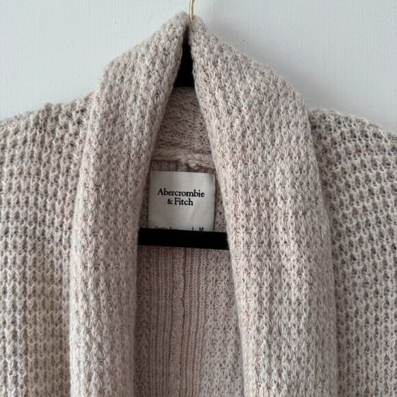 Abercrombie & Fitch Women Small Open Knit Cardigan Sweater -Tan Color - Picture 4 of 10